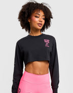 After Dark Tour Cropped Long-Sleeve Running T-Shirt