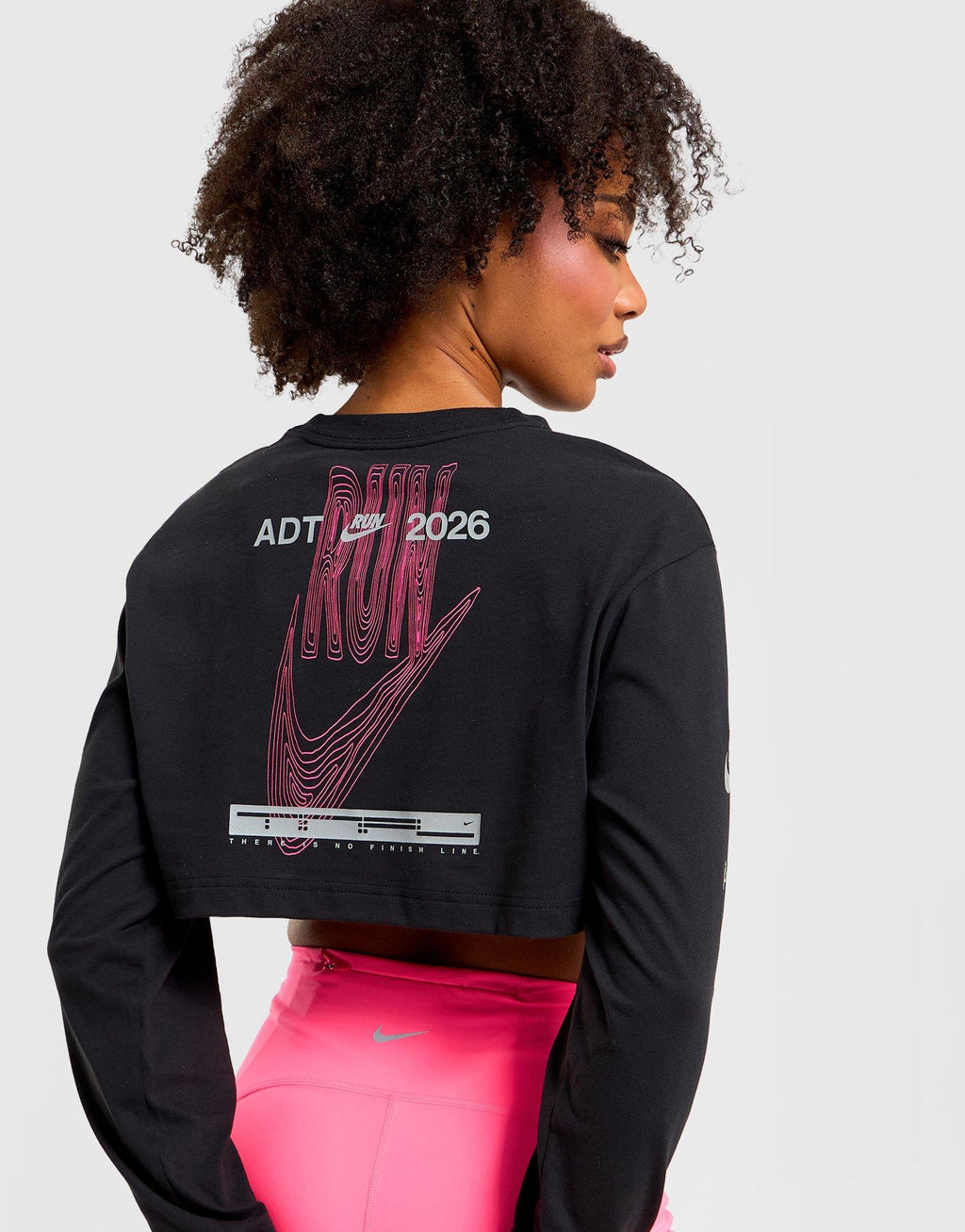 After Dark Tour Cropped Long-Sleeve Running T-Shirt