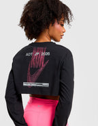 After Dark Tour Cropped Long-Sleeve Running T-Shirt
