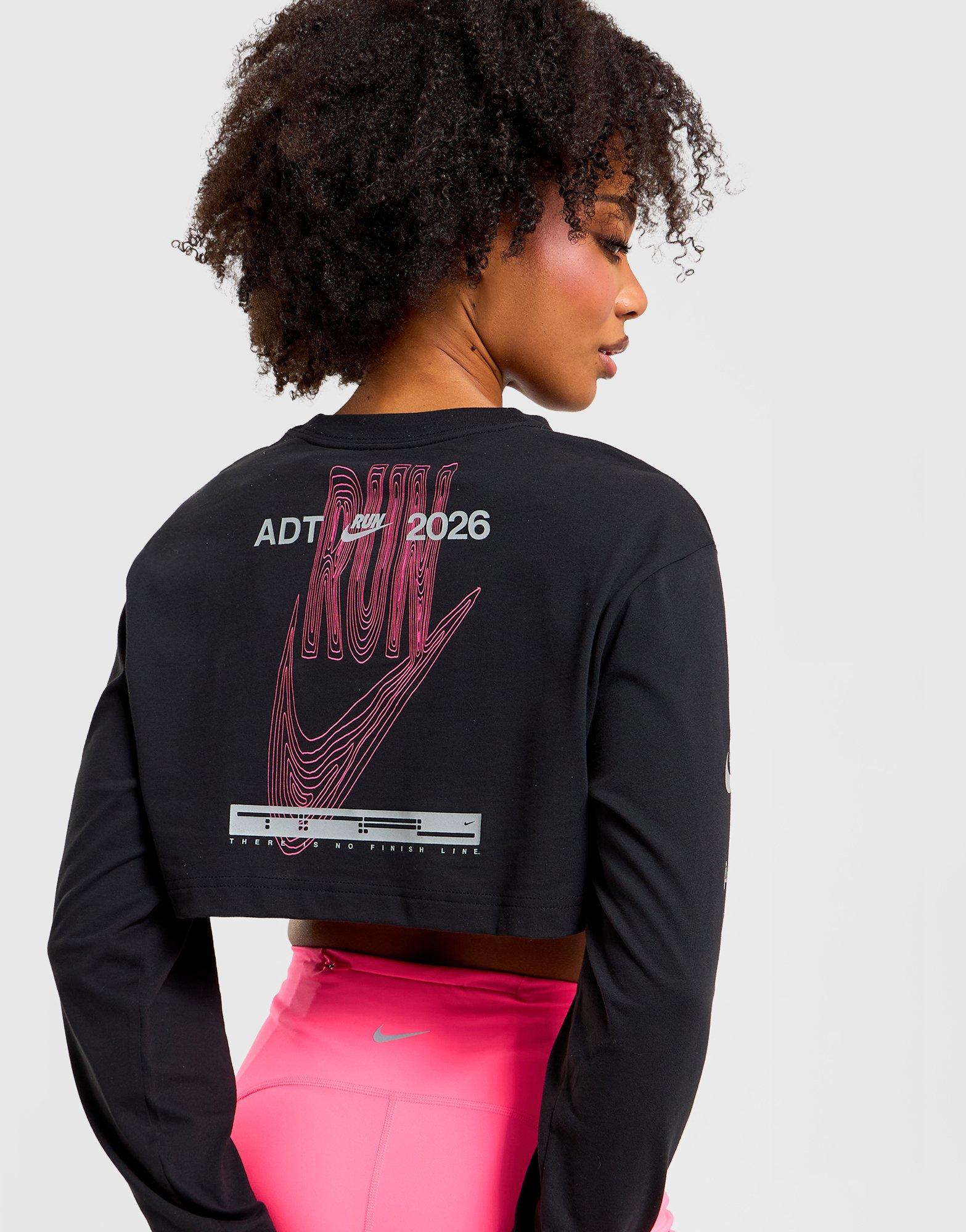 After Dark Tour Cropped Long-Sleeve Running T-Shirt