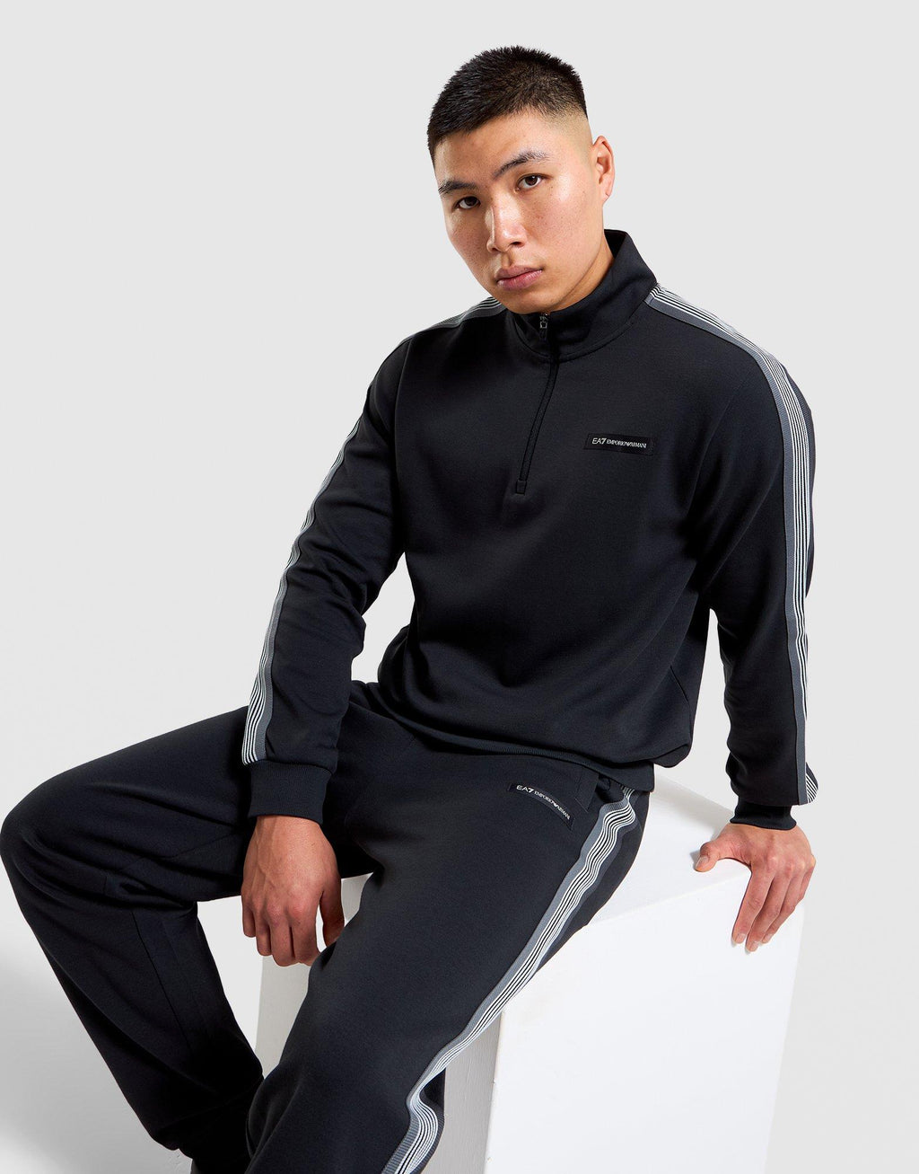 1/4 Zip Logo Track Top