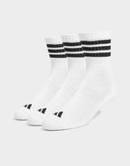 3-Stripes Cushioned Crew Socks (3 Pack)