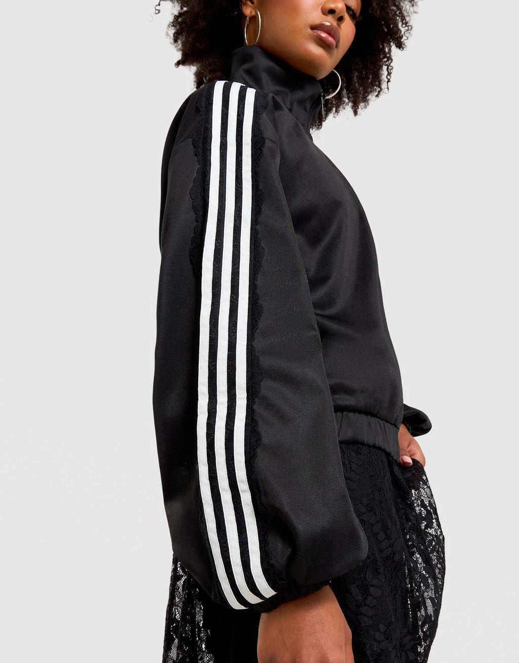Lace Oversized Archive Track Top