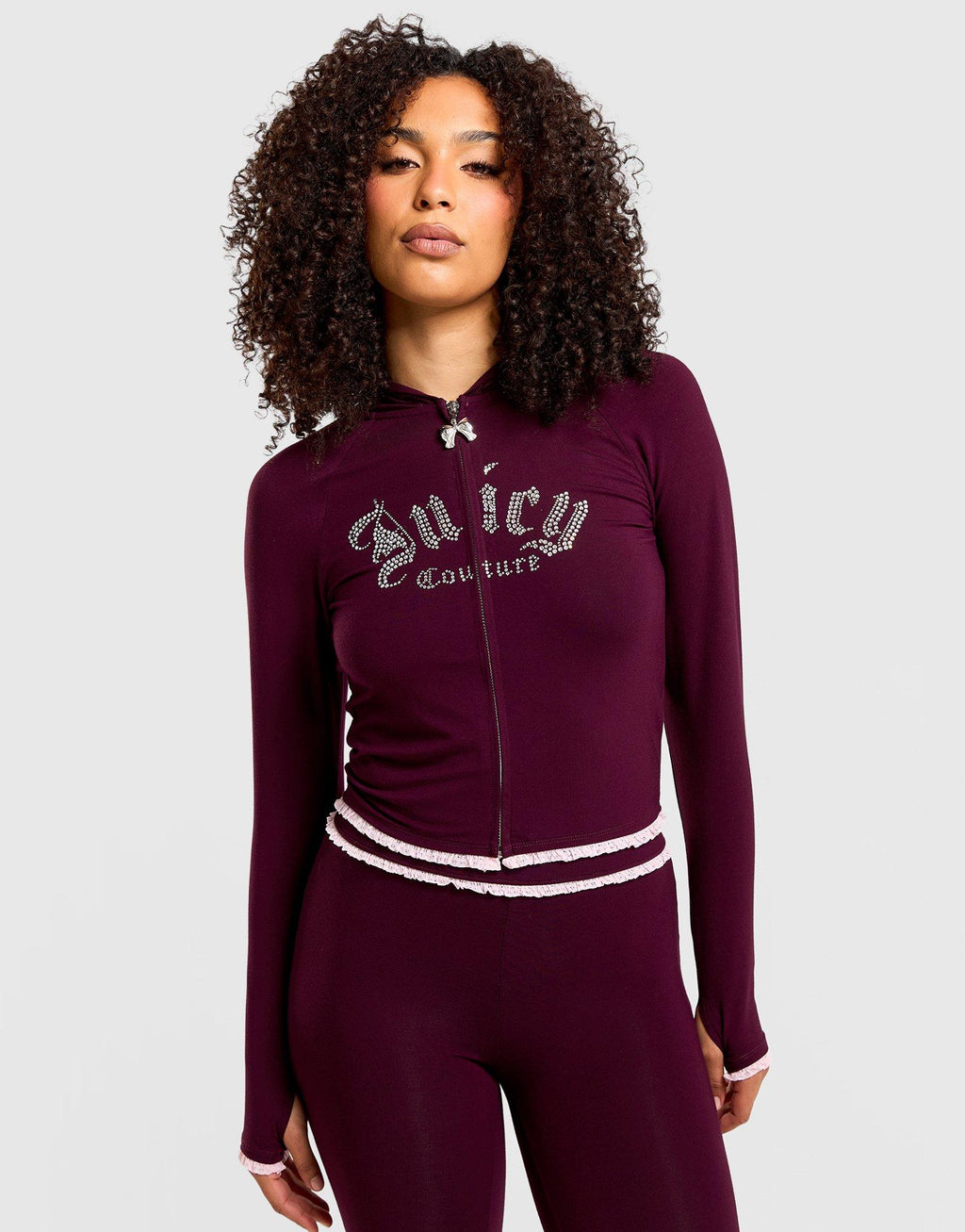 Jersey Lace Full-Zip Hoodie