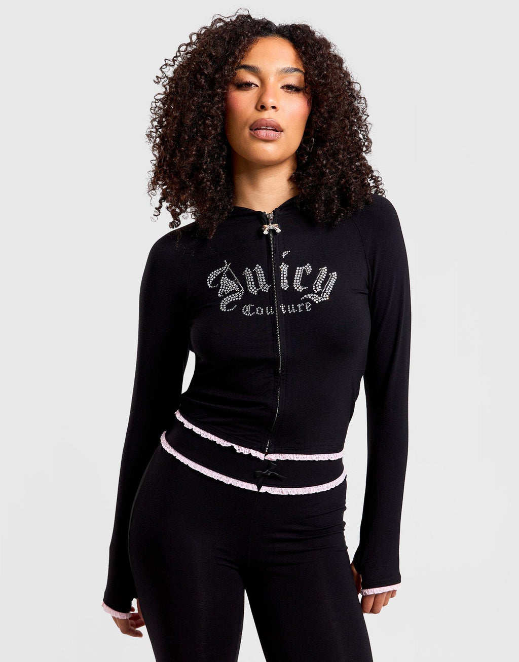 Jersey Lace Full-Zip Hoodie