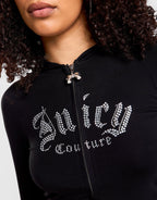 Jersey Lace Full-Zip Hoodie