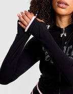 Jersey Lace Full-Zip Hoodie