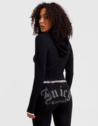 Jersey Lace Full-Zip Hoodie