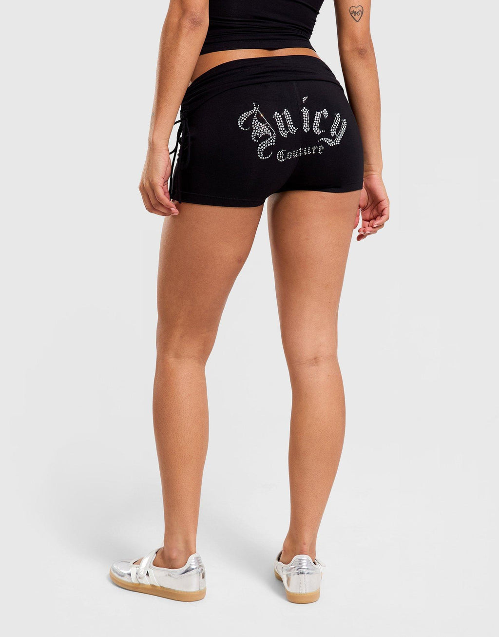 Ruched Roll-Down Shorts