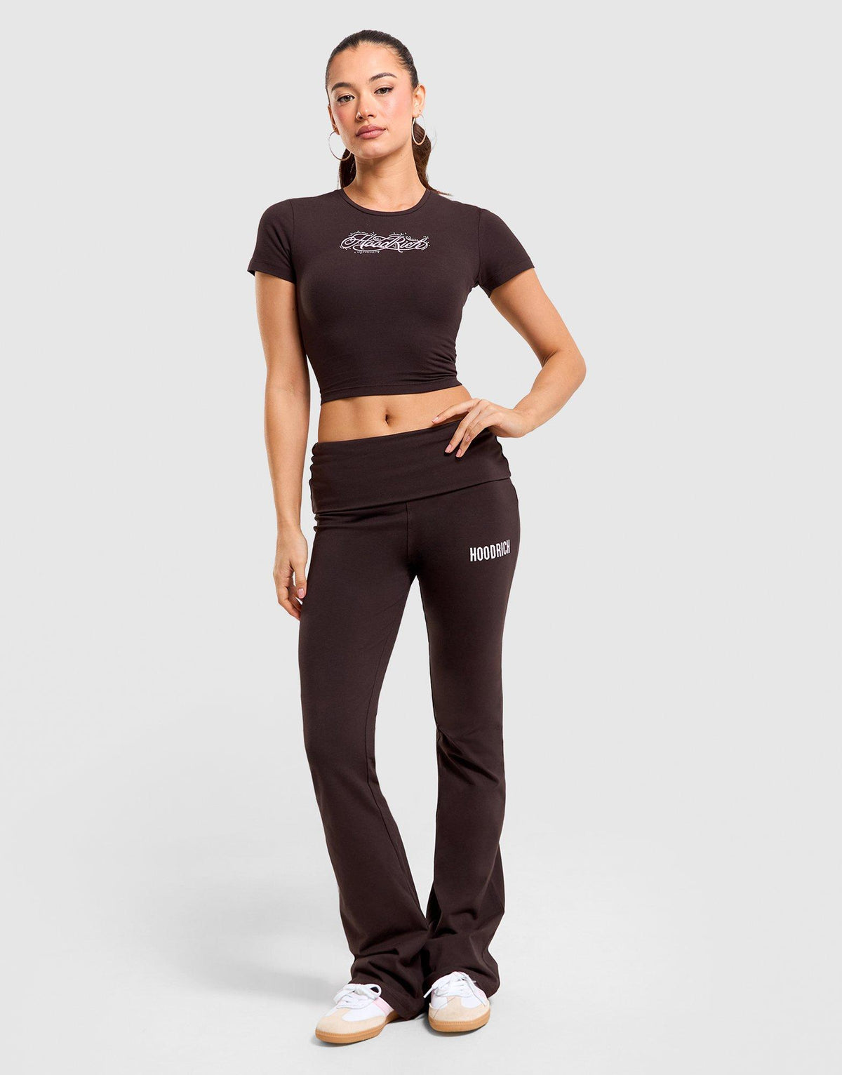 Fold-Over Jersey Flare Pants