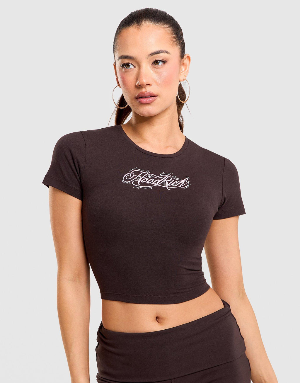 Tie-Back Jersey Script T-Shirt