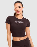 Tie-Back Jersey Script T-Shirt