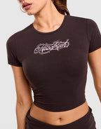 Tie-Back Jersey Script T-Shirt