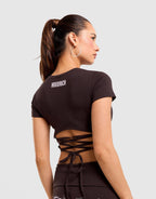 Tie-Back Jersey Script T-Shirt