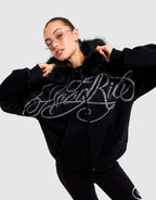 Celeste Faux Fur-Trim Full-Zip Hoodie