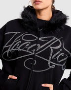 Celeste Faux Fur-Trim Full-Zip Hoodie