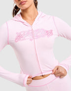 Full-Zip Fitted Jersey Hoodie