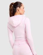 Full-Zip Fitted Jersey Hoodie