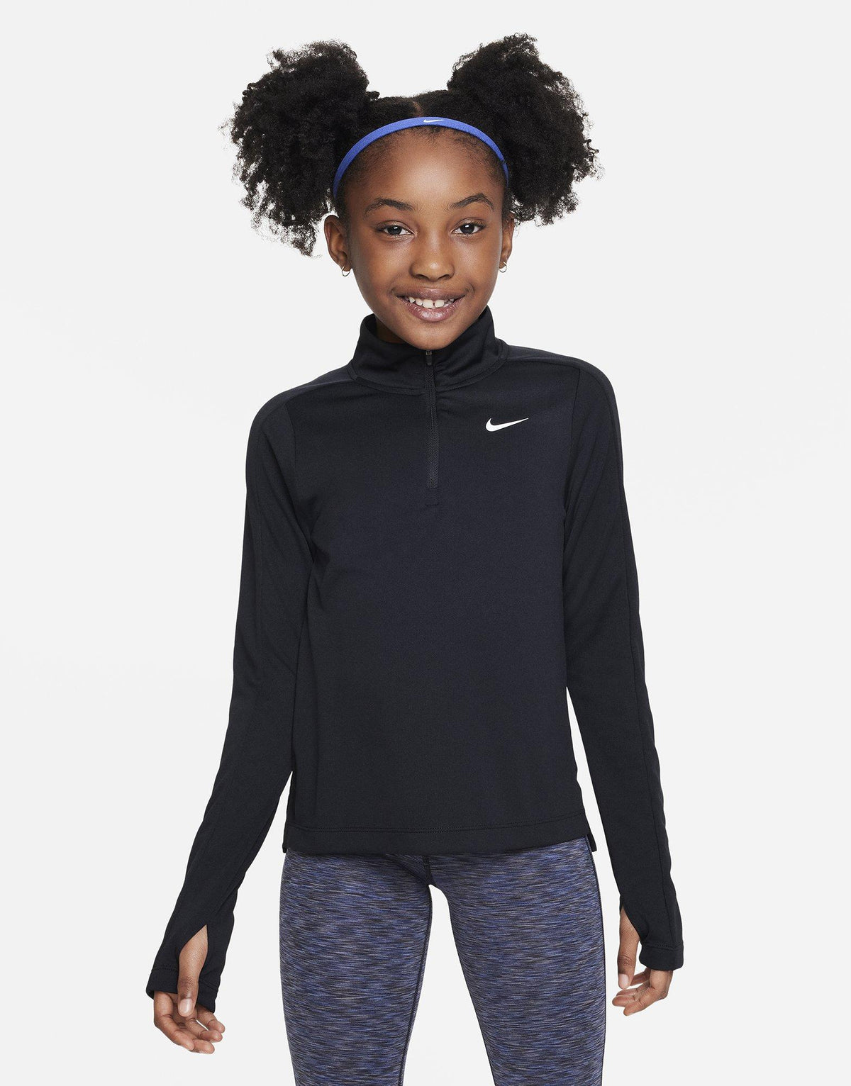 Girls' Fitness Long Sleeve 1/2 Zip Top Junior
