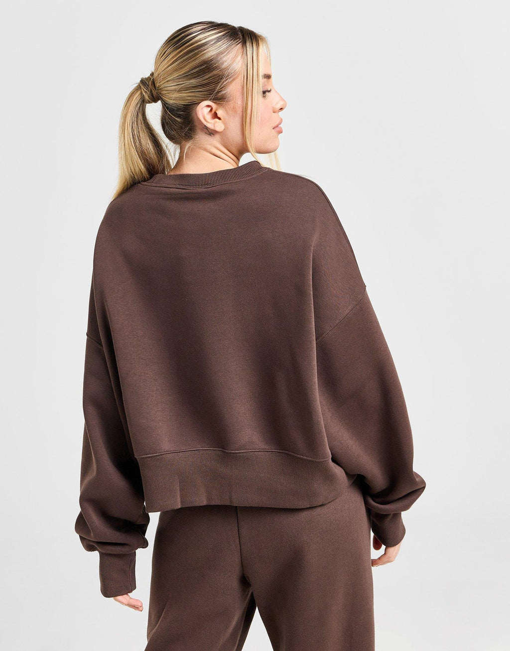 Phoenix Oversized Crop Crew Sweatshirt