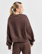 Phoenix Oversized Crop Crew Sweatshirt