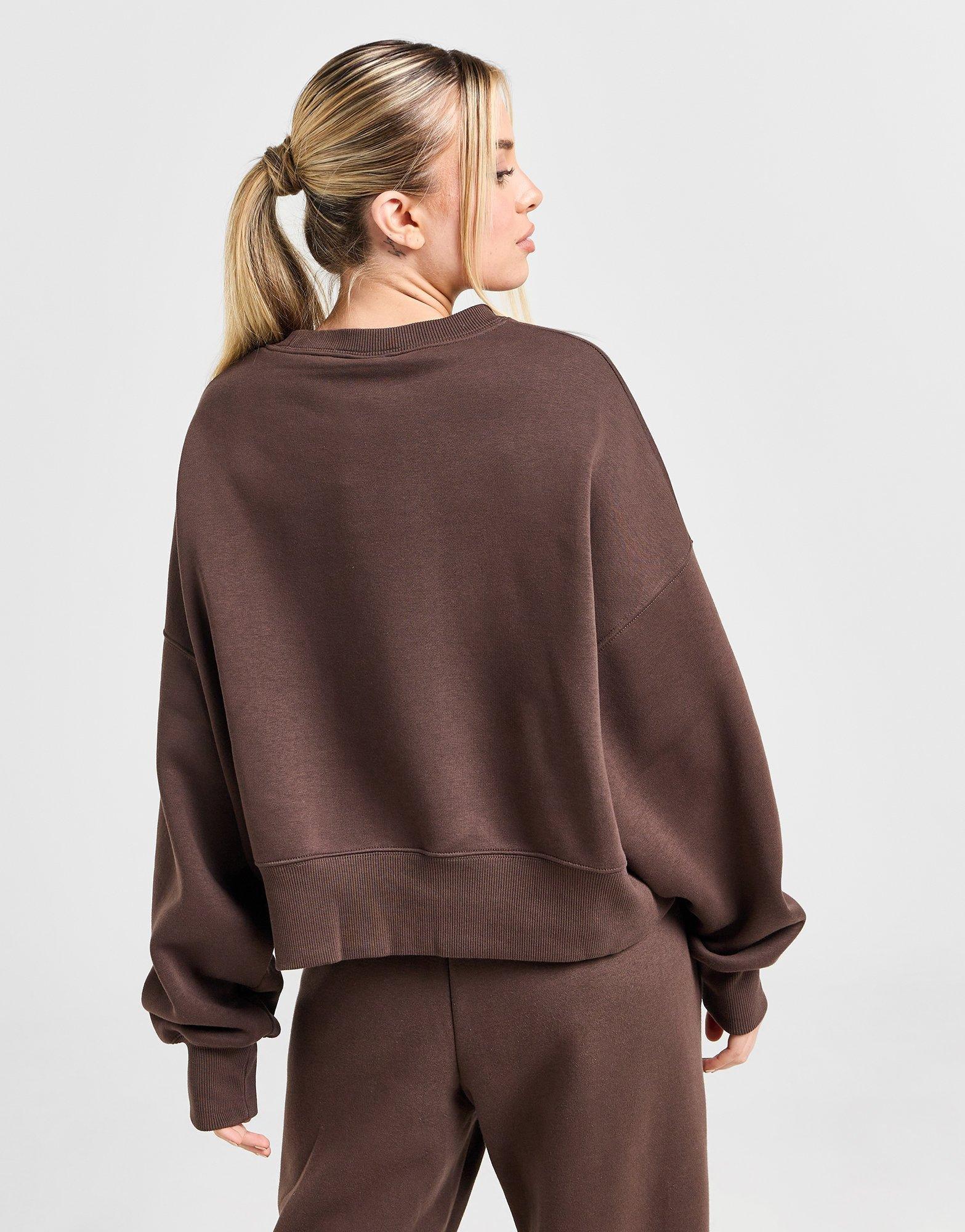 Phoenix Oversized Crop Crew Sweatshirt