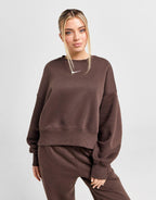 Phoenix Oversized Crop Crew Sweatshirt