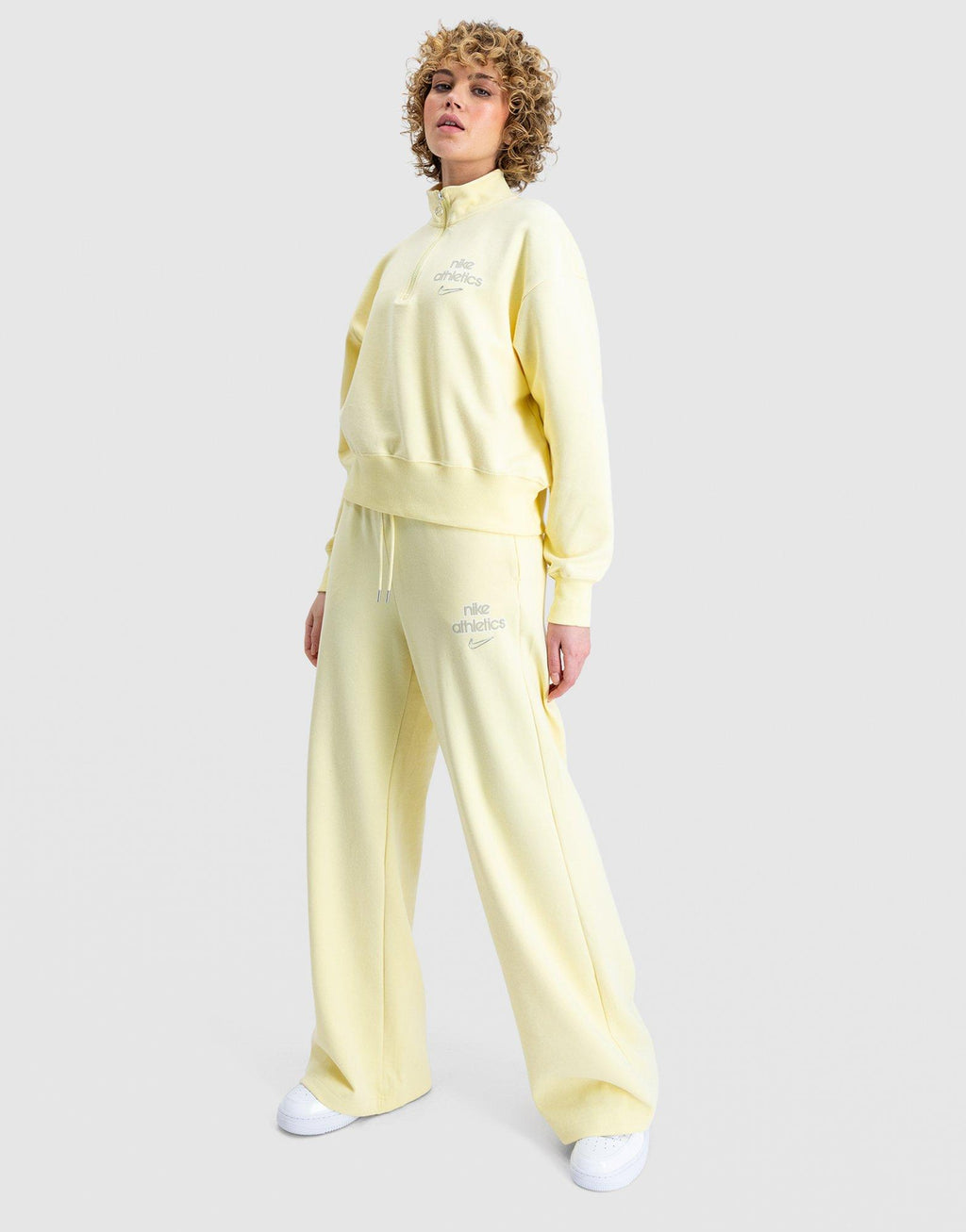 Phoenix Fleece Graphic Swoosh Wide Leg Joggers