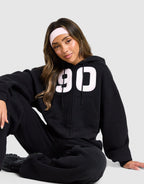 Studio 90 Oversized Crop Full Zip Hoodie