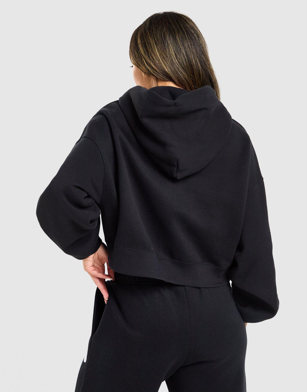 Studio 90 Oversized Crop Full Zip Hoodie