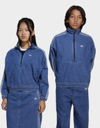 Girls' Denim 1/4 Zip Track Top Junior
