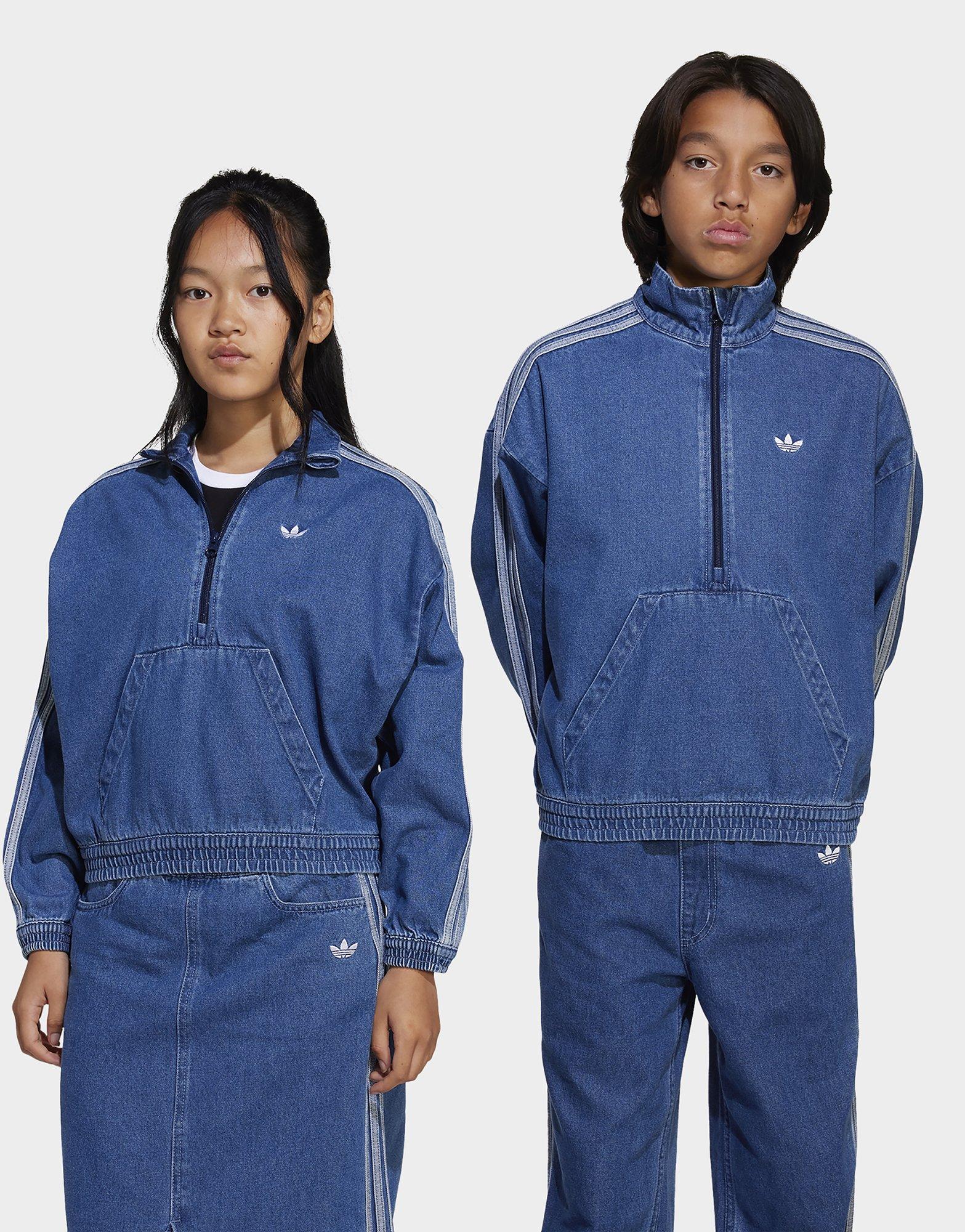 Girls' Denim 1/4 Zip Track Top Junior