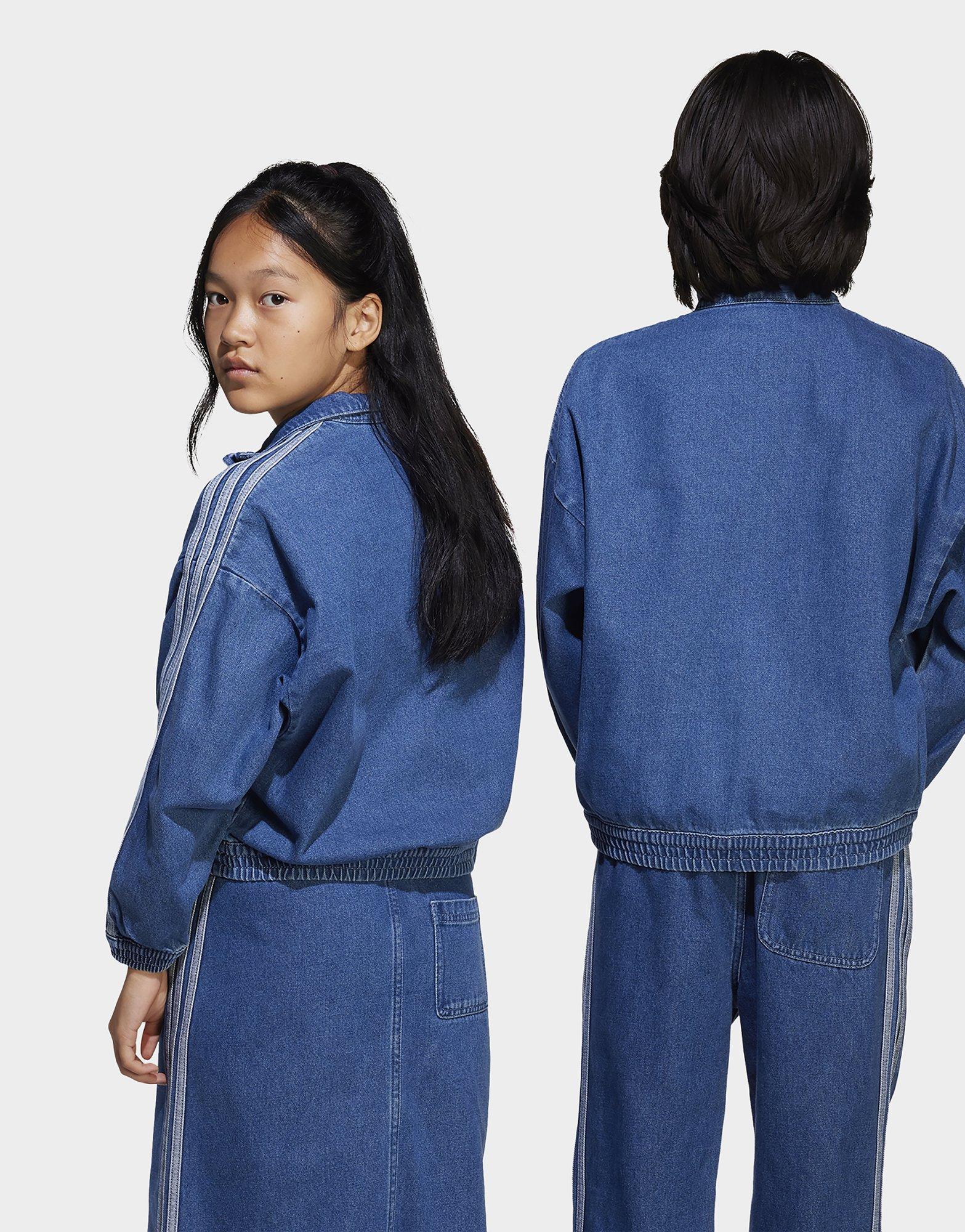 Girls' Denim 1/4 Zip Track Top Junior