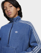 Girls' Denim 1/4 Zip Track Top Junior
