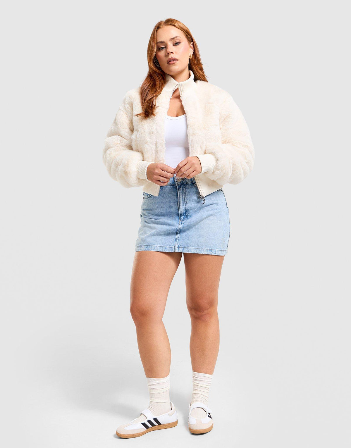 Faux Fur Cropped Jacket