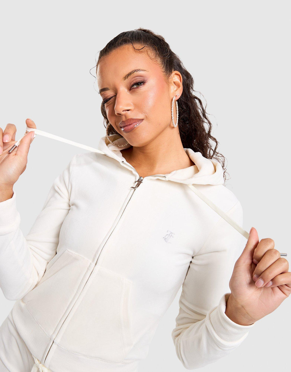 Velour Bride Full-Zip Hoodie