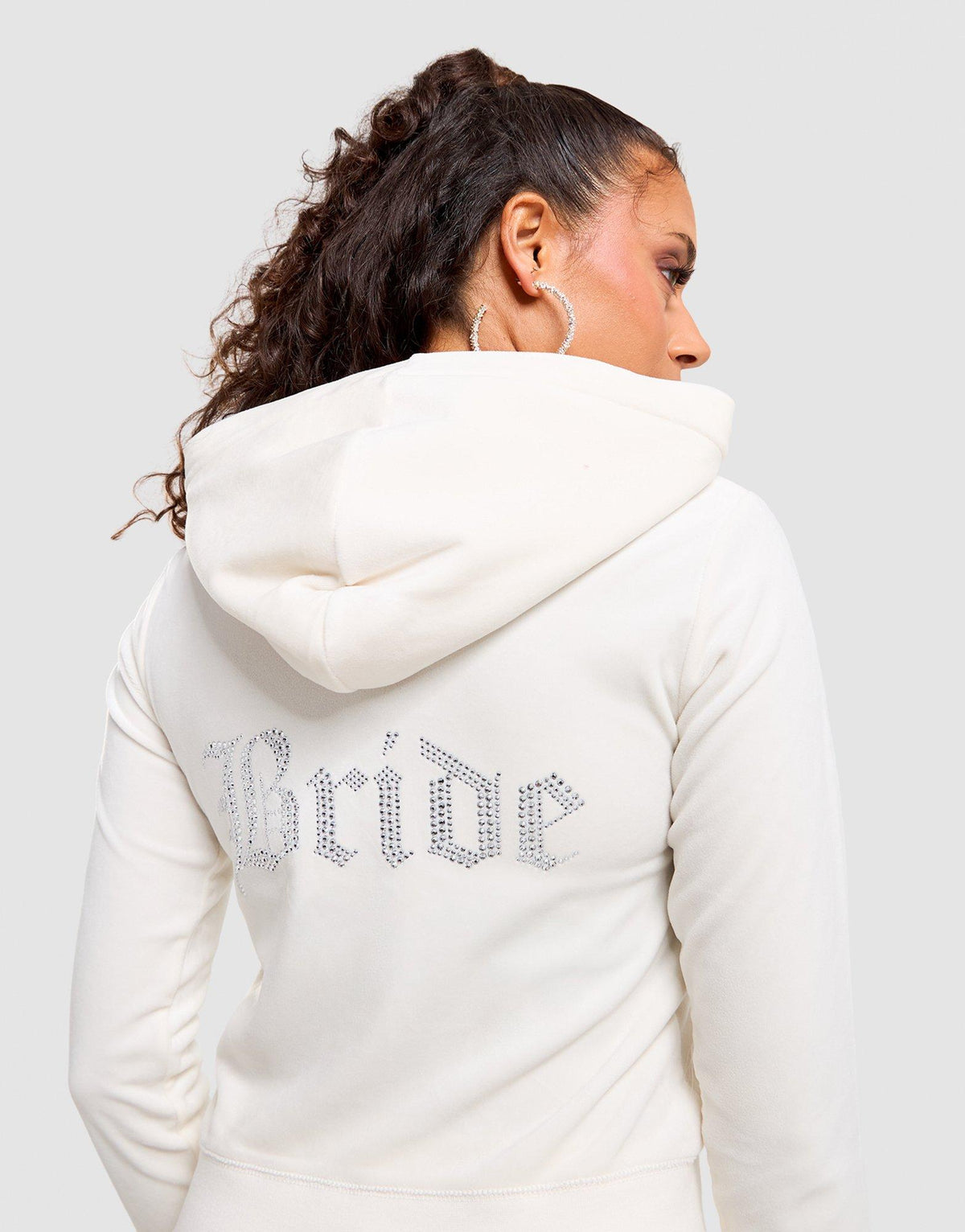 Velour Bride Full-Zip Hoodie