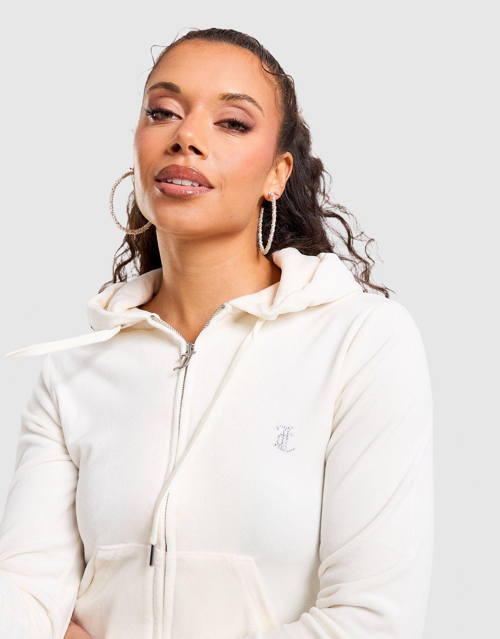 Velour Bride Full-Zip Hoodie