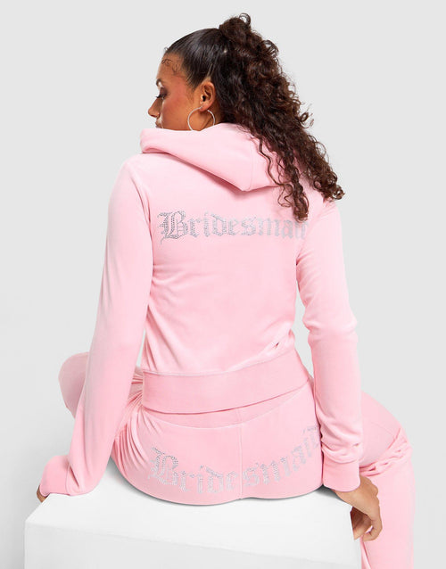 Velour Bridesmaid Full-Zip Hoodie