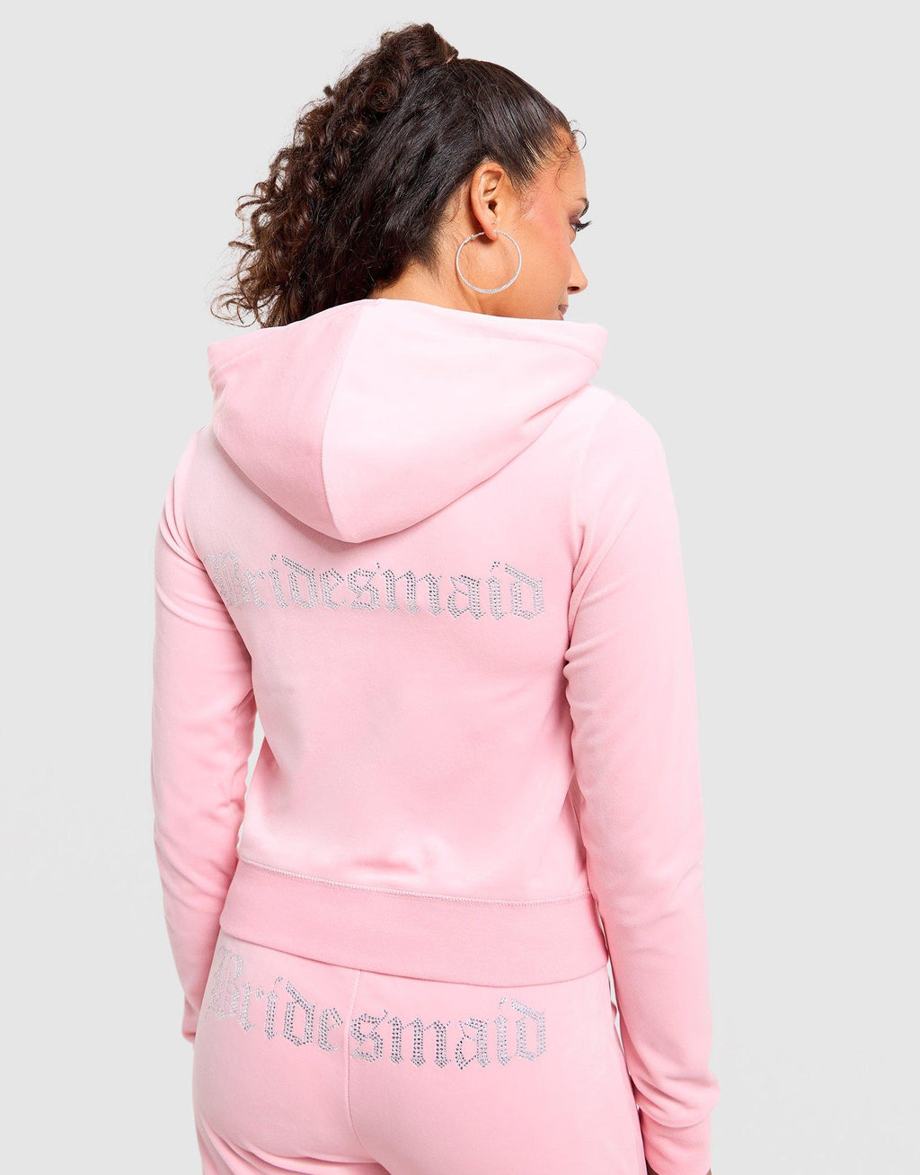 Velour Bridesmaid Full-Zip Hoodie