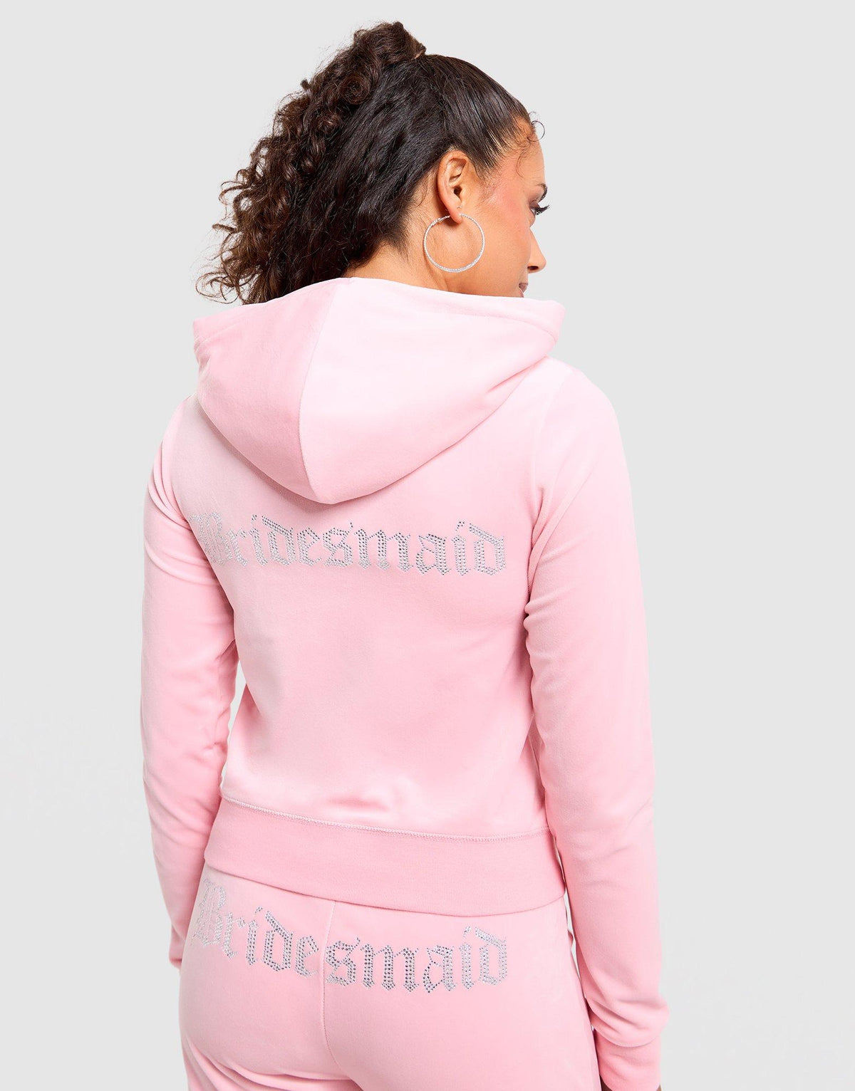 Velour Bridesmaid Full-Zip Hoodie