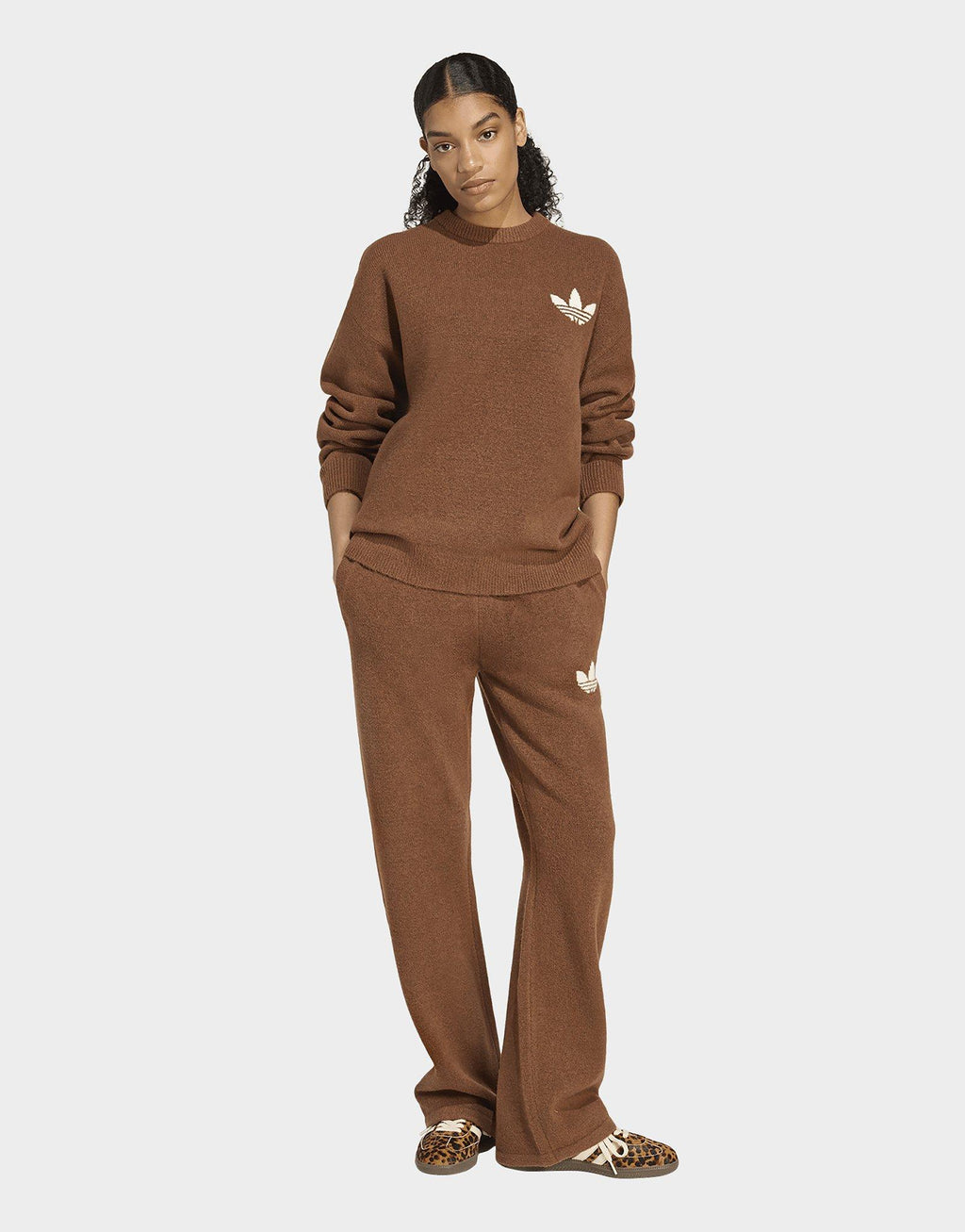 Trefoil Knit Sweatshirt