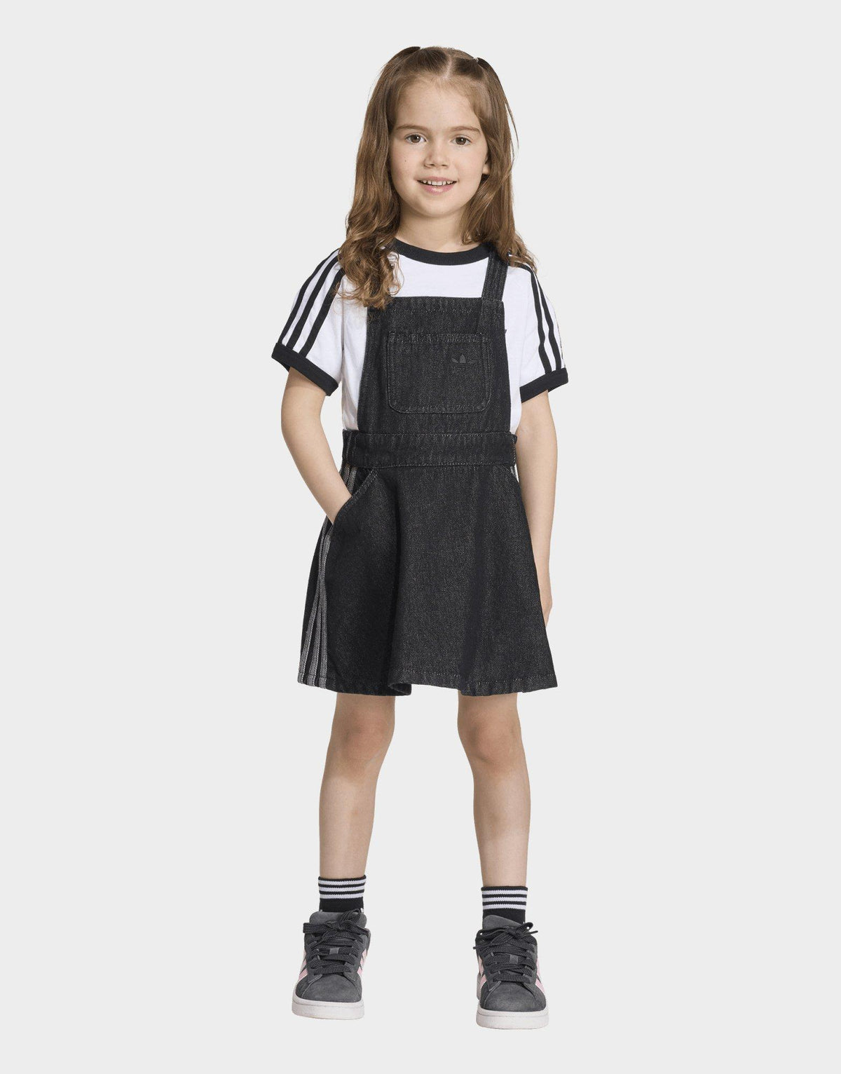 Girls' 3-Stripes Denim Dress Children