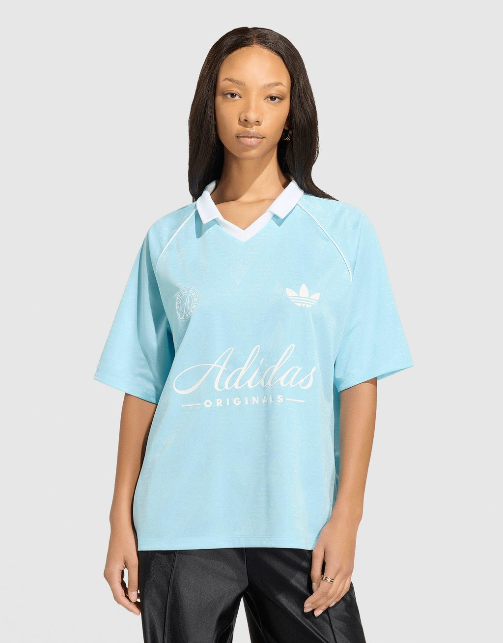 Script Football Collar T-Shirt