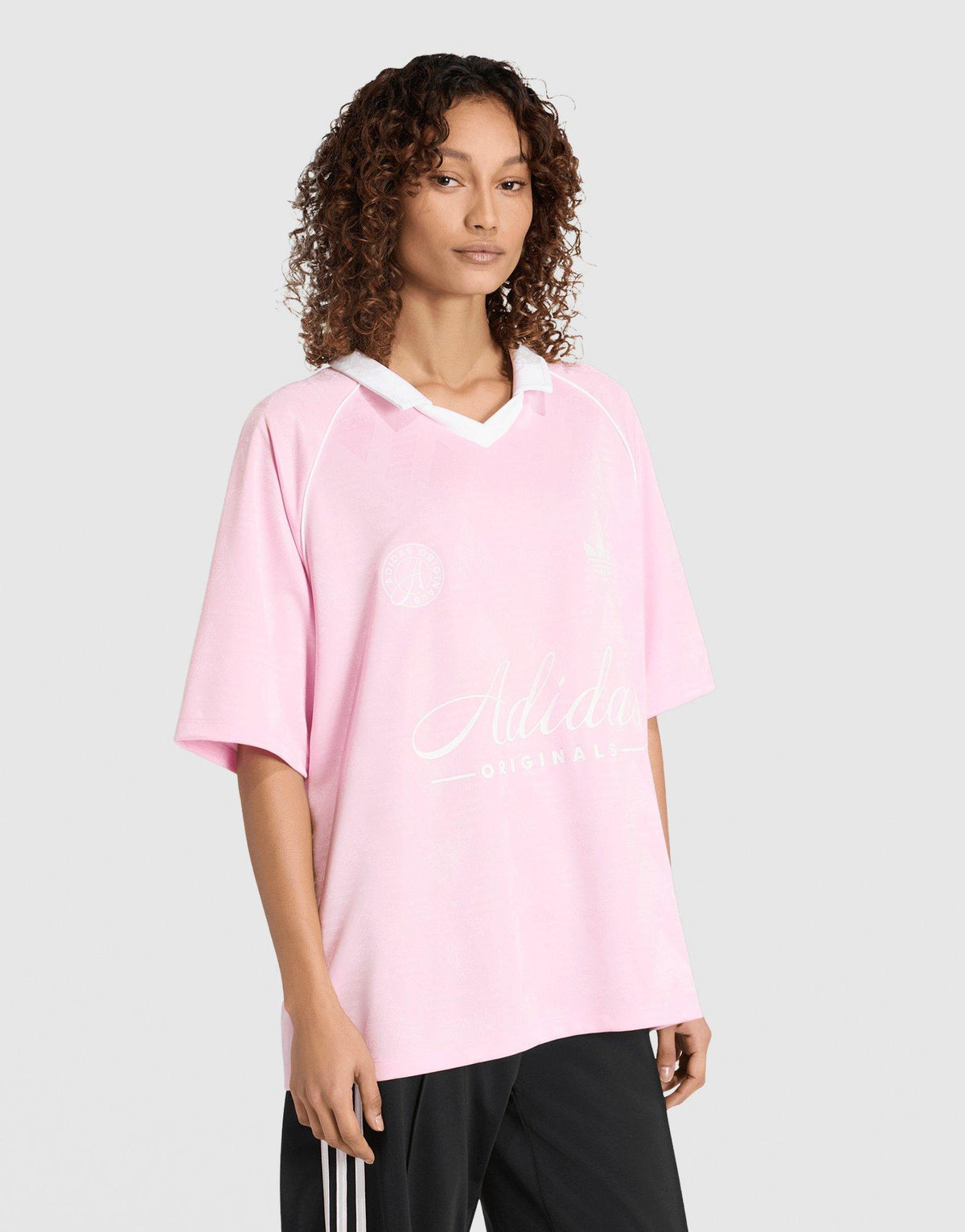 Script Football Collar T-Shirt
