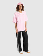 Script Football Collar T-Shirt