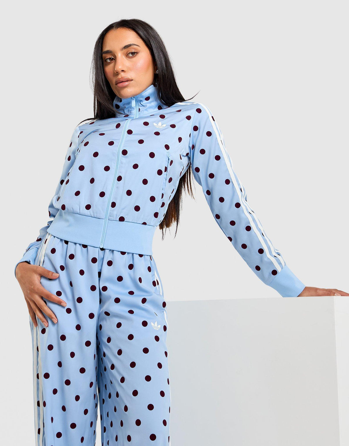 Satin Polka Dots Track Top