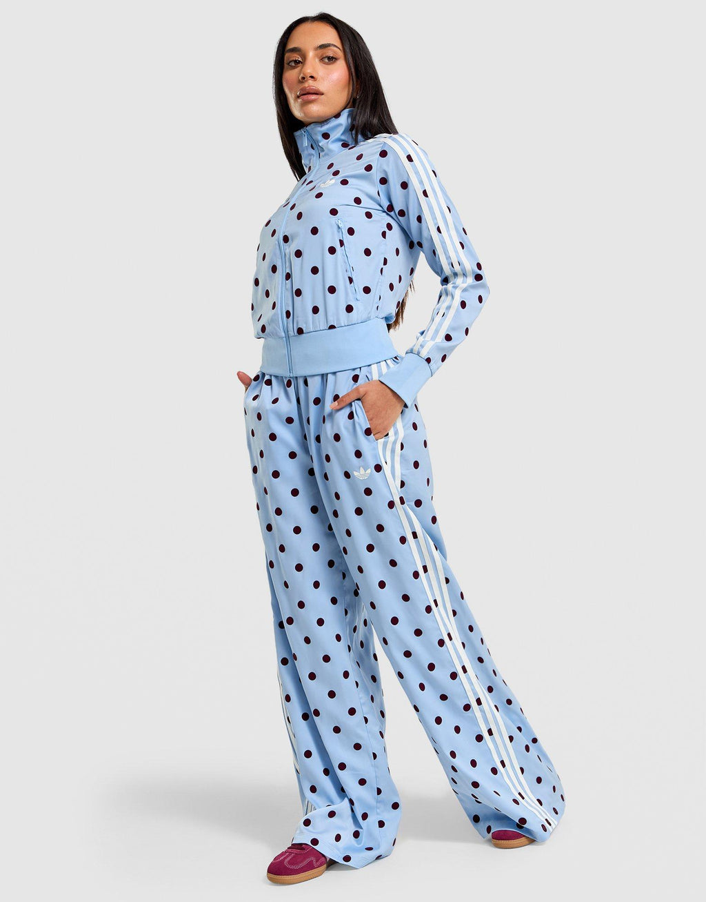 Satin Polka Dots Track Top
