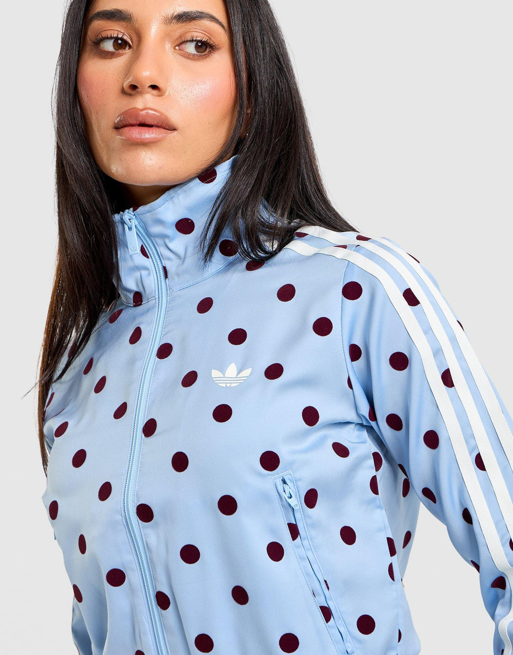 Satin Polka Dots Track Top