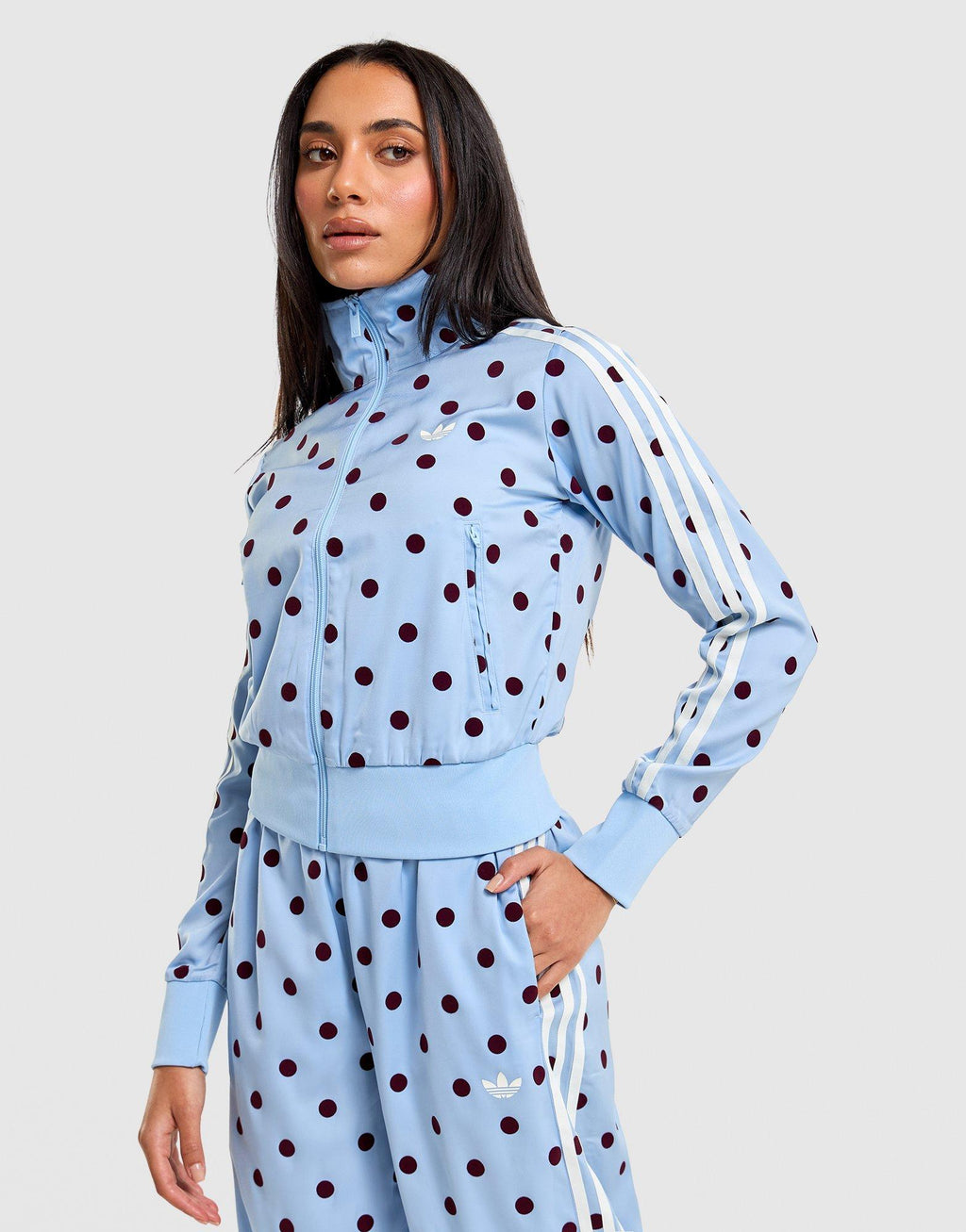 Satin Polka Dots Track Top